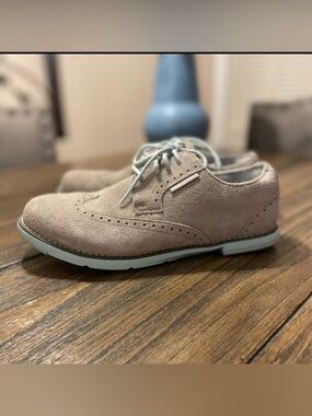 True Linkswear Dame Wingtip Suede Golf Shoes Gray Mint Women's Size 8.5 Athletic